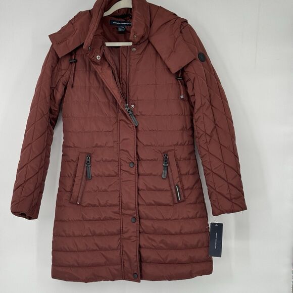 French Connection Jackets & Blazers - FRENCH CONNECTION  Quilted Barn Jacket - Barn Red Size 4 US NWT